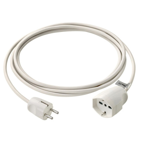 Prolongateur Vimar 3 m avec Prise Sicury 16 A - Câble Électrique Universel Blanc