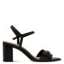 Sandales Tamaris Femme en Cuir Noir avec Talon Bloc