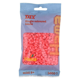 Sachet de 1000 perles à repasser Hama - Pastel Red pour créations ludiques