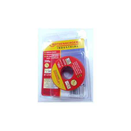 Rothenberger Industrial Radiolot sans plomb 200 g pour soudure électrique - Ø 1,5 mm