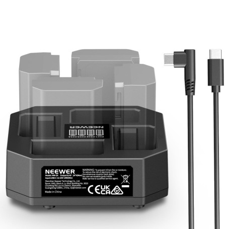 Chargeur NEEWER 4 Canaux NP-FZ100 avec Charge Rapide PD 45W