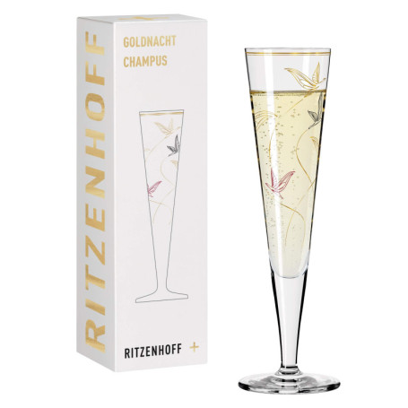 Flûte à Champagne Ritzenhoff Goldnacht - Design Élégant en Or Véritable - 200 ml