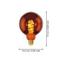Ampoule LED Vintage Dimmable Eglo G125 Cuivré 4W