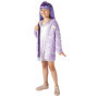 Costume Violet Willow Rainbow High pour Fille avec Perruque et Fourrure Écologique - Taille 4-6 ans