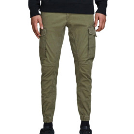 Pantalon Cargo Slim Fit Olive JACK & JONES avec Multi-Poches