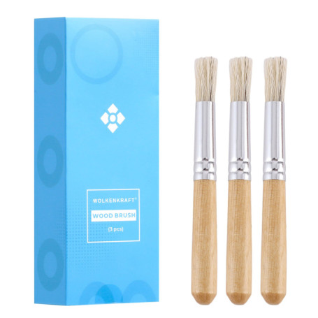 Lot de 3 Brosses de Nettoyage Écologiques en Bois WOLKENKRAFT