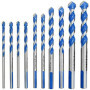 Jeu de Forets LATERN 10 Pcs en Carbure de Tungstène pour Maçonnerie et Métaux