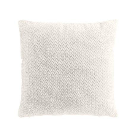 Coussin Déhoussable Flanela Naturel 45x45 cm - Douceur d'Intérieur