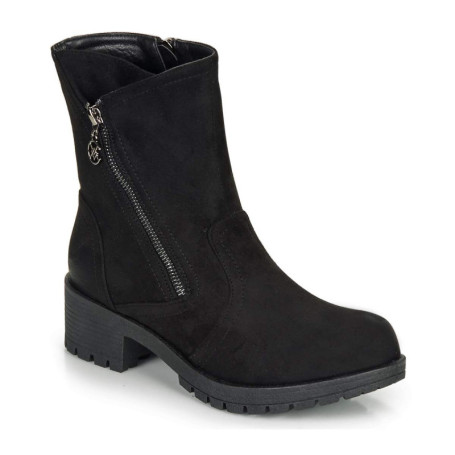 Bottines Motardes Femme Tilda en Cuir Noir - CHATTAWAK
