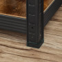 Étagère de Rangement Industrielle SONGMICS à 5 Niveaux - Lot de 2, Marron Rustique et Noir