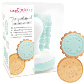 Tampon Personnalisable pour Biscuits en Bois et Silicone - ScrapCooking