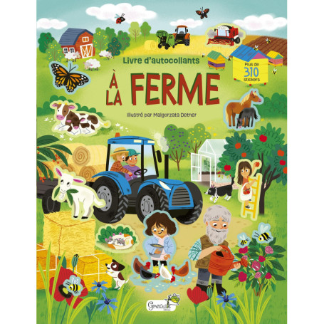 À la ferme : Livre d'autocollants illustré pour enfants
