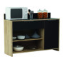 Buffet Demeyere Cracco A10 en Chêne Brut et Noir - 123 cm