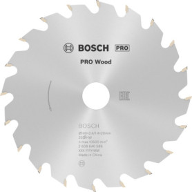 Lame de Scie Circulaire Bosch PRO Wood pour Bois Massif et Panneaux
