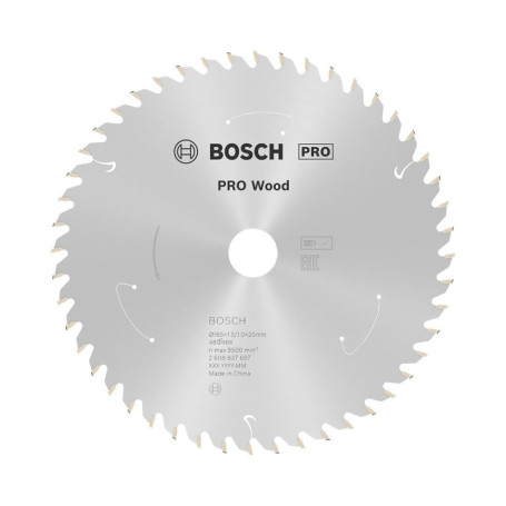 Lame de Scie Circulaire Bosch PRO Wood 165 mm - Idéale pour Bois Massif