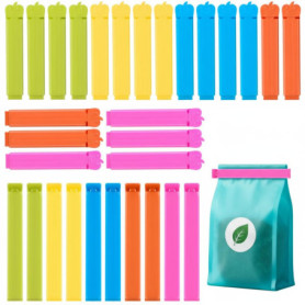 AiQInu 30 Clips de Conservation Multicolores pour Sacs Alimentaires