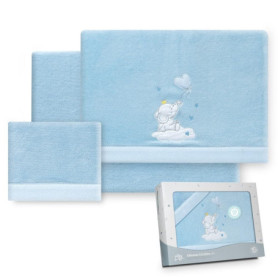 Parure de Draps en Polaire Corail pour Berceau 60x120 cm - Élégant Modèle Éléphant