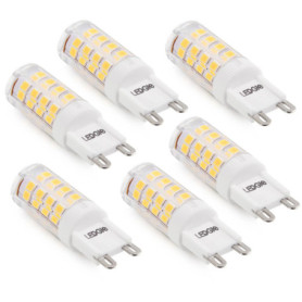Lot de 6 Ampoules LED G9 5W Blanc Chaud 360 Lumens - Équivalent 50W Halogène