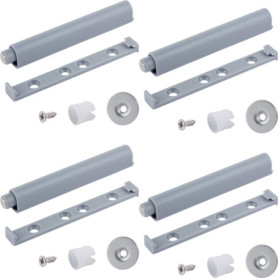 Lot de 4 Loquets de Porte Magnétiques Push to Open - Système Pratique pour Placards et Tiroirs