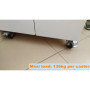 Lot de 4 roulettes pivotantes avec frein - 75 mm pour meubles