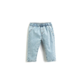 Short en Jean Élastique Indigo Clair pour Bébé Garçon - Koton