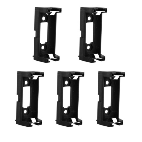 Lot de 5 Supports de Batterie CR123A avec Boîtier Clip Noir