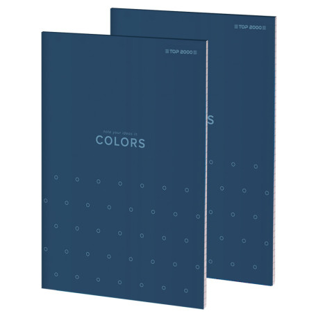 Bloc-notes A6 TOP-2000 à Carreaux - 100 Feuilles Couverture Bleue