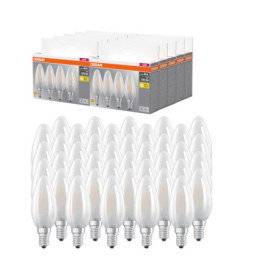 Pack de 40 Ampoules LED E14 Osram Bougie Blanc Chaud 4W