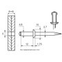 Rivets Aluminium Tête Large Restagraf - Boîte de 250 pour Audi et Renault