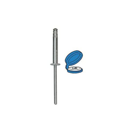 Rivets Expansés Restagraf avec Chapos Bleus pour Plaques d'Immatriculation - Sachet de 30
