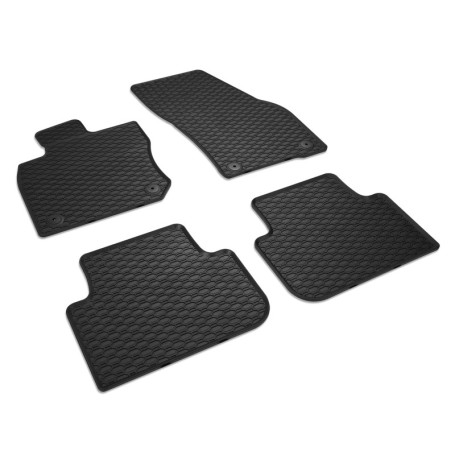 Ensemble de 4 Tapis de Sol en Caoutchouc pour Volkswagen Tiguan 3 - Noir