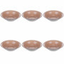Lot de 6 assiettes creuses en grès peint à la main - 21,2 cm