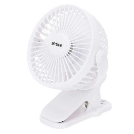 Ventilateur Portable AKTIVE 2 en 1 avec Pince - Rotation 360° et 3 Vitesses