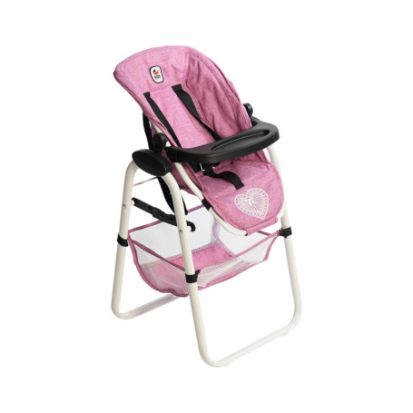 Chaise Haute Bayer Chic 2000 pour Poupée - Accessoire de Jeu Rose