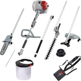 IKRA Multitool IBKH 33-1 : Outil de Jardin 4en1 avec Protection et Lime