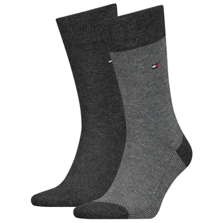 Chaussettes Classiques Tommy Hilfiger Anthracite - Lot de 2 pour Homme