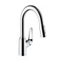 Mitigeur de cuisine Hansgrohe Focus M42 avec douchette extractible 2 jets - Chromé