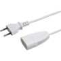 Rallonge Européenne Meister 5 m - Câble Blanc IP20 pour Lampes et Guirlandes
