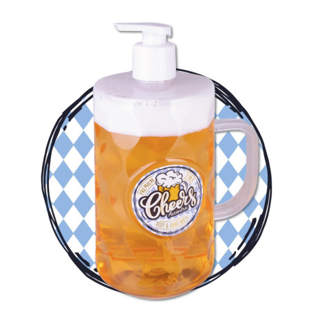 Distributeur de Savon Accentra en Chope à Bière - 720 ML Mousse Parfum Bouleau et Cèdre