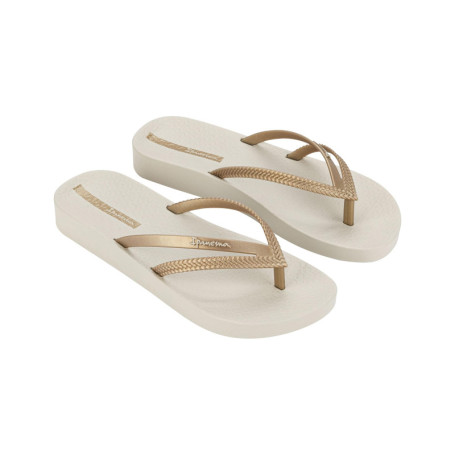 Sandales Ipanema Bossa Soft V Femme Beige Doré - Confort et Élégance