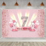 Bannière d'anniversaire Tecreo en or rose - Décoration festive 120 x 80 cm