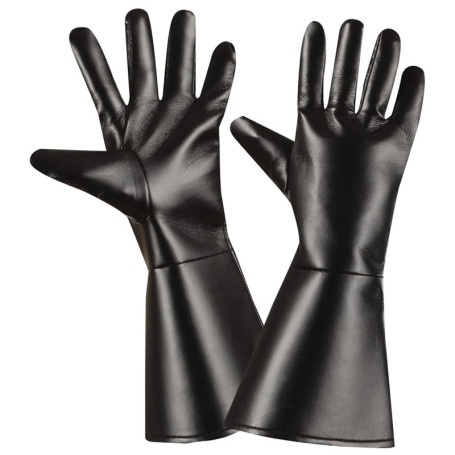 Gants en Similicuir Noir pour Fête à Thème - W WIDMANN MILANO