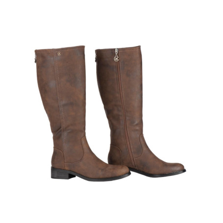 Bottes Hautes en Cuir Chocolat Femme - CHATTAWAK