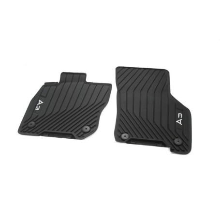 Tapis de Sol Audi A3 en Caoutchouc Noir - Lot de 2 pour Toutes Saisons