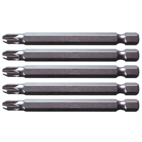 Boîte de 5 Embouts de Vissage Pozidriv® KS Tools - L.75 mm - Acier Spécial