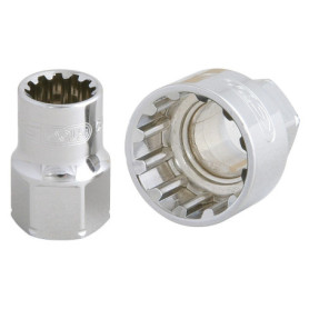 Douille traversante KS TOOLS 1/2" 21mm - Finition chromée