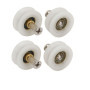 Roulette de Porte Coulissante en Plastique - 4 Roues pour Armoire et Placard