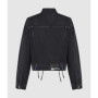 Veste en Jean Noir Délavé à Nouer en Dentelle pour Femme - KARL LAGERFELD JEANS