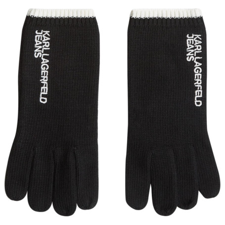 Gants Tricotés Essentiels Noir pour Femme - Karl Lagerfeld Jeans