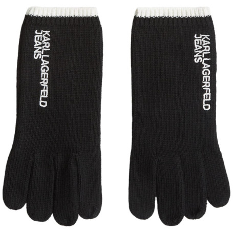 Gants Tricotés Essentiels Noir M - Karl Lagerfeld Jeans